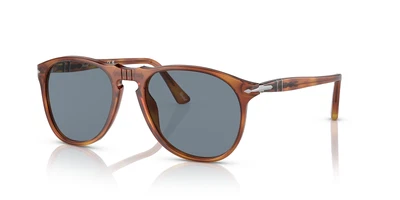 $99.99 • Buy Persol PO9649S Aviator Sunglasses, Terra Di Siena/Blue, Non Polarized, 52 Mm