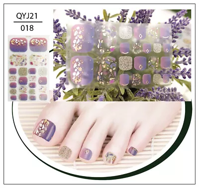Fashion Summer Toe Nail Stickers Decals Wraps Nail Art SelfStick Women Flower • $1.95