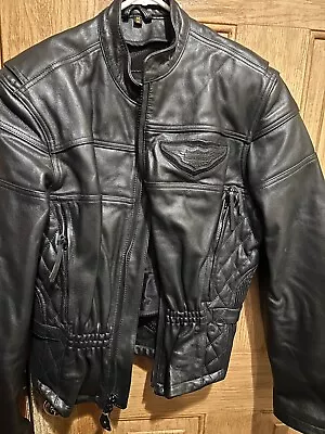 Harley Davidson Ladies Leather Jacket Padded & Vented • $175