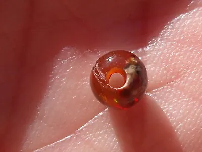 0.76 Ct. Round Cut Mexican Cantera Fire Opal Bead. • $65
