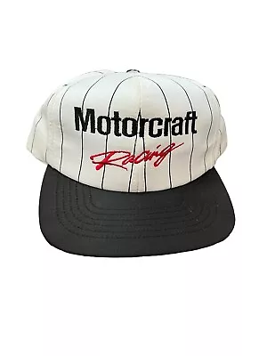 Motorcraft Racing Ball Cap Adj. Snap Back Vintage Black/White Made In The USA • $15