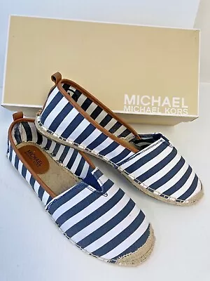 Michael Kors Womens Size 10 Navy Stripe Meg Espadrills C1-37  • $37