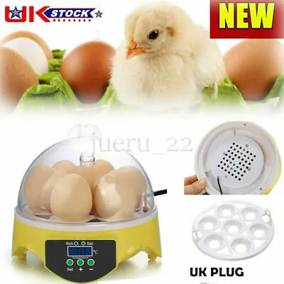 7 Digital Egg Incubator Chicken Hatcher Semi Automatic Temperature Control • £26.39