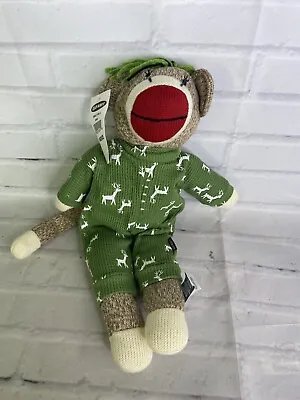 $22.49 • Buy Old Navy Sock Monkey Plush Doll Stuffed Toy With Green Pajamas Holiday 2004