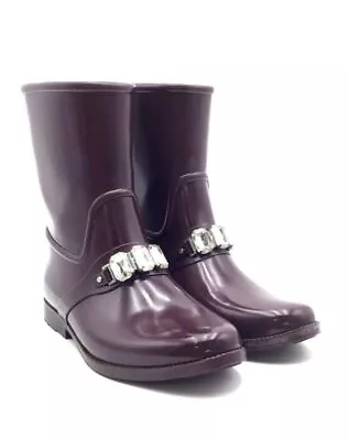 Michael Kors Women's Purple Round Toe Mid-Calf Pull On Rain Boots - Size 10 • $14.99