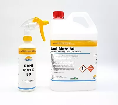 Surface Sanitising Spray With 80% Alcohol & Eucalyptus Oil Car Sanitiser • $19.99