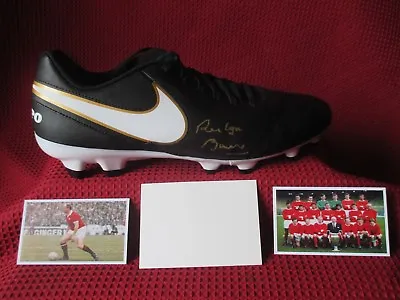 Manchester United Legend Bobby Charlton Signed Puma Tiempo Boot - Photo Proof  • $226.67