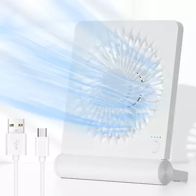 Mini Desk Fan With Strong AirflowPortable Personal Fan Rechargeable3 Speed Adj • $14.37