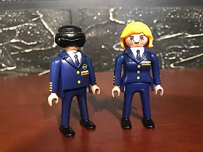 £7.91 • Buy Playmobil 3185 5726 - Air Crew Man & Woman - Customised Set - NO BOX!!