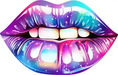 Hologram Diamond Of Queen Lips Colourful Bedroom Wall Vinyl Sticker Decals L548 • £3.99