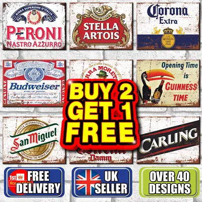 £3.95 • Buy Metal Signs Vintage Retro Pub Home Bar Mancave Garage Shed Poster Beer Tin Sign