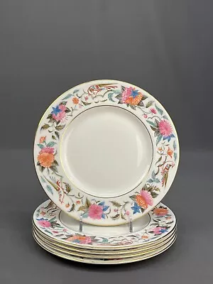 5 VTG Mintons Donovan Bird 8  Salad Plates; Mint Cambrian Floral And Birds • $119