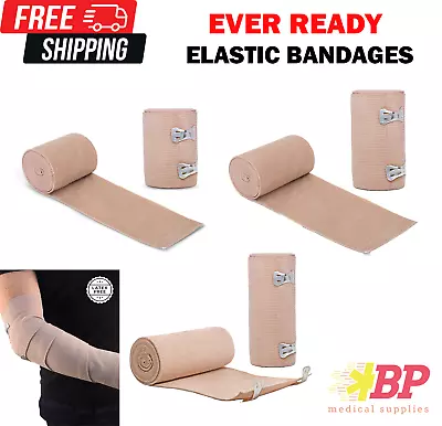 Ever Ready First Aid Elastic Bandage With Clips 2  3  4  6  Sizes - Box Of 10 • $7.95