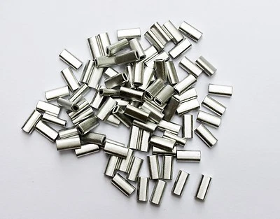 $3.25 • Buy TACKLEWORKS Mini Aluminum Sleeve Crimps 1.2 Mm 60-80 Lb - 100pk