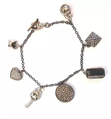 Michael Kors Charm Bracelet Stainless Steel Heart Key Phone • $18.87