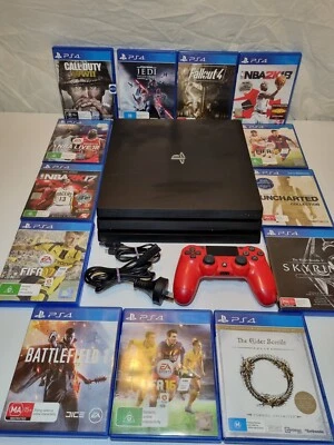 $320 • Buy Sony PlayStation 4 Pro 1TB Console Bundle - 13 Games + 1 Controller - No HDMI