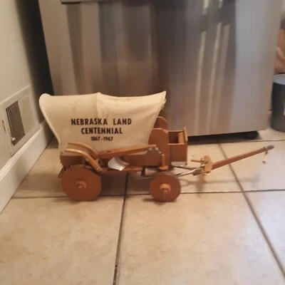 $17.99 • Buy Unique VTG 1967 Nebraska Land Centennial Large Covered Wagon RARE FIND