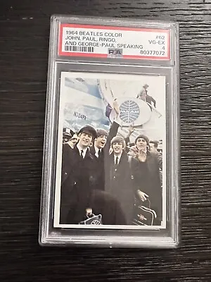 1964 Topps Beatles Color Card - #62 PanAM - PSA 4  VG-EX • $45
