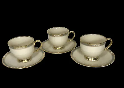 $35.97 • Buy Lenox McKinley And Presidential Collection Set Of 3 Footed Cups And Saucers ￼