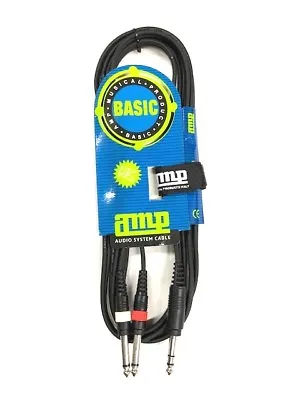 10ft 1/4  TRS Stereo Plug To 2-1/4  TS Mono Plug Audio Cable (NEW) • $9.95