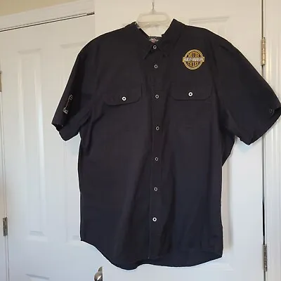 Harley Davidson Shirt Men's 2XL Button Down Short Sleeve Biker Mechanic • $35.99