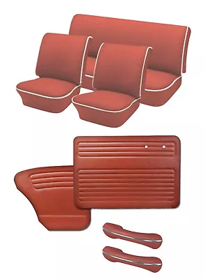 $1163.26 • Buy 1958 - 1964 VW Bug OEM Classic Seat Upholstery And Door Panel Set -Brick Red RTS
