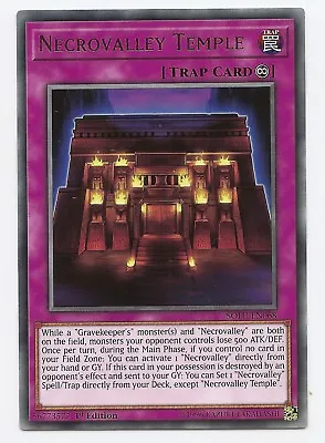 Necrovalley Temple SOFU-EN068 Rare Yu-Gi-Oh Card English 1st Edition New • £0.99