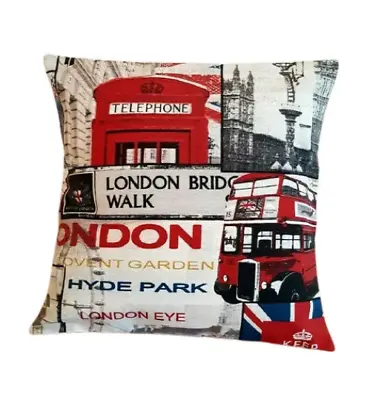 London The Capital Bus Red Black Cushion Cover • £7