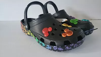 Crocs X Disney Rainbow Pride Celebrations Mickey Mouse Mens 207755-0C4 Size 12 • $40