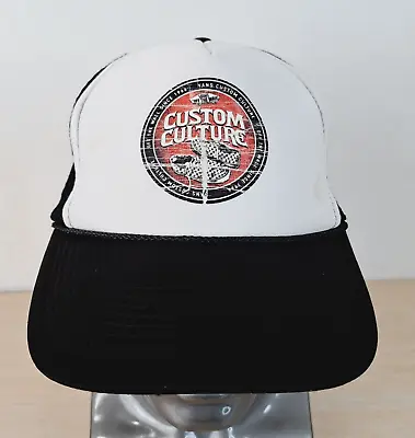 Vans Off The Wall Custom Culture Adjustable Snapback Trucker/mesh Hat/cap Black • $10.99