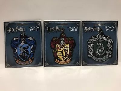 $14 • Buy Lot Of 3 Harry Potter Ravenclaw Gryffindor Slytherin Crest Iron On Patches New!