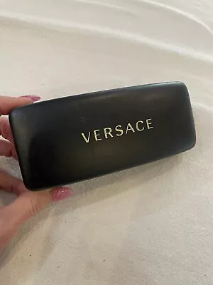 Versace Black Glasses/Sunglasses Hard-shell Case Only For Travel Black Scuffs • $8.50