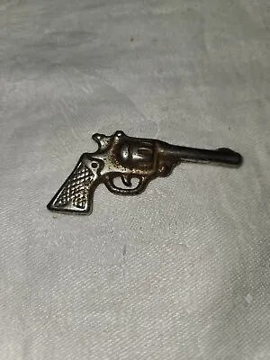 Vintage Arcade Cast Iron Toy Gun 2.5  Long Nickel Plated • $12.50