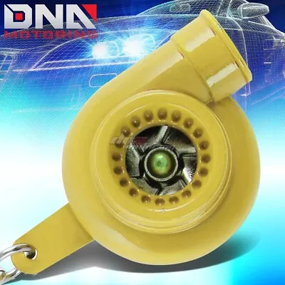 Yellow Spinning Turbine Mini Turbo Charger Turbocharger Metal Keychain Key Ring • $4.08