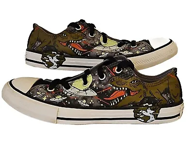 Converse All Star Dinoverse Chuck Taylor Sneakers Junior 4 Low Top Dinosaur UFOs • $33.98