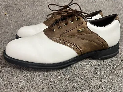 Etonic Difference Golf Shoes Mens 10.5 M 2000 Gore-tex Oxford 7512 Brown White • $22