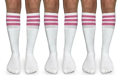 3 Pair Jefferies Socks Womens Stripe Knee High Tall Vintage Tube Knee High Socks • $12.99