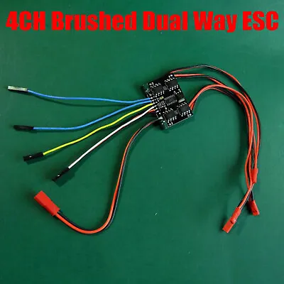 $26.23 • Buy For RC Tank Car 16:1 4CH Dual Way Brushed ESC Motor Electronic Speed Controller