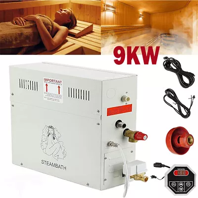 Commercial Auto Drain Steam Shower Generator Kits For 9KW Bath Sauna Spa Home • $369.98