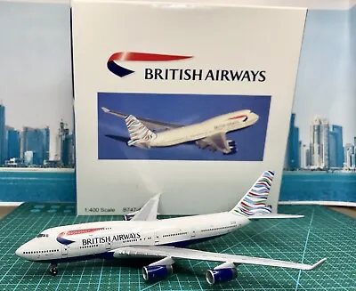 British Airways Aeroclassics 1:400 Boeing 747-400 Reg: G-BNLV  USA World Tail  • $199.75