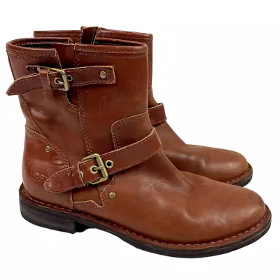 Ugg Fabrizia Buckle Brown Boots Size 7 • $69