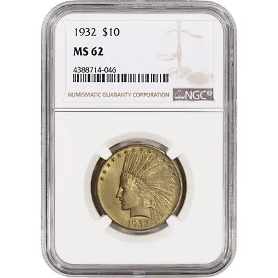 US Gold $10 Indian Head Eagle - NGC MS62 - Random Date • $1338.18