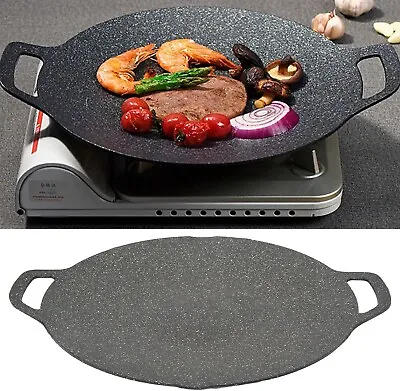 Korean BBQ Grill Plate Portable Gas Camping Fire Stone Coated Non-Stick Cook Pan • $29.95