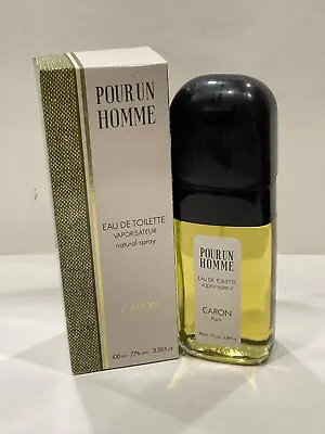 Pour Un Homme By Caron Men 3.38 Oz Eau De Toilette Spray Original Vintage New • $47.99