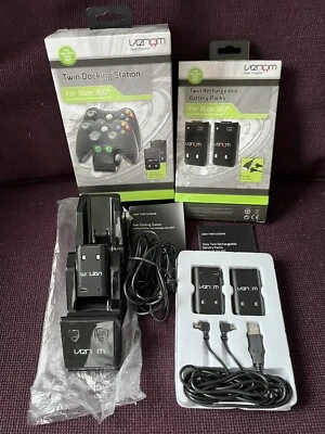 Venom VS2891 Twin Docking Station & Twin Recharge Batteries Xbox 360 Controller • £22