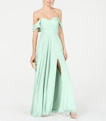 $109 My Michelle Size 1 Womens Off The Shoulder Long  Dress A1799 • $5