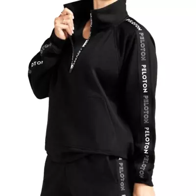 $40 • Buy Peloton Women's  Quarter Zip Black Sweatshirt Size: Xsmall 