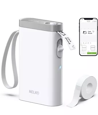 Nelko Label Maker Machine With Tape P21 Portable Bluetooth Label Printer... • £14.95