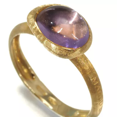 Auth MARCO BICEGO Ring Jaipur Colour Amethyst US6.5-6.75 18K 750 Yellow Gold • $1019.58