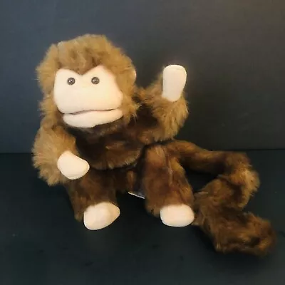 Folkmanis Folktails Monkey Plush Hand Puppet Stuffed Animal Brown Long Tail 9   • $12.99